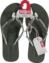 Xq Footwear Teenslippers Dames Polyester Donkergroen Maat 41