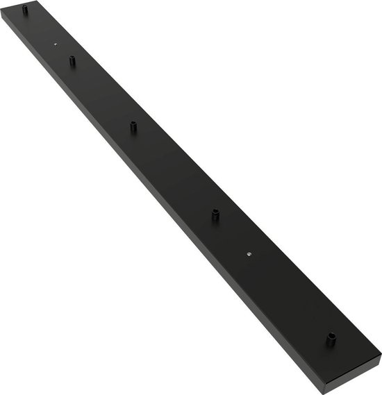 Calex plafondbalk 5 snoeren - 130 cm - metaal - zwart