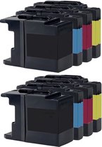 Compatible Brother 1240 / LC-1240 XL inktcartridges - Multipack 8 Stuks - Geschikt voor Brother DCP J525W, J725DW, J925DW, J925W, MFC J430W, J5910DW, J625DW, J6510DW, J6710DW, J691
