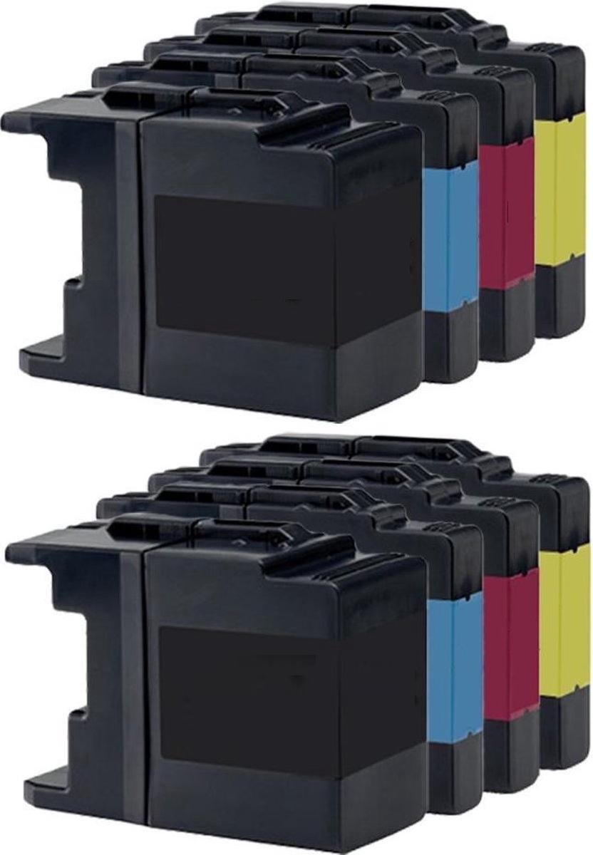 Geschikt voor Brother LC1240 / LC-1240 Inkt cartridges - Multipack 8 Inktpatronen - Geschikt voor Brother DCP/MFC - J725DW - J925DW - J925W - J430W - J5910DW - J6510DW - J6710DW - J6910DW - J825DW
