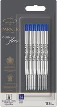Parker Quinkflow vulling voor balpen, medium, blauw, blister met 10 stuks