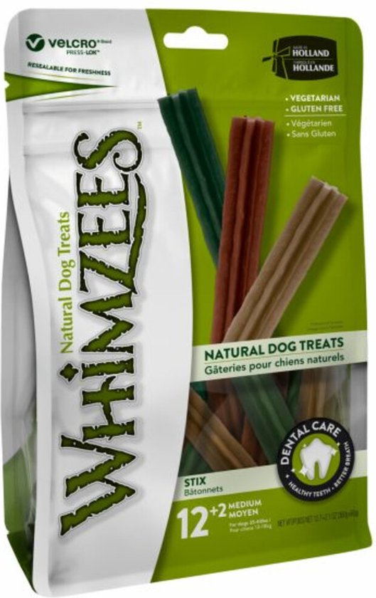 6x Whimzees Value Bag Stix Medium 14 stuks
