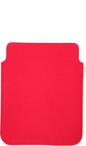 Daff - Vilt Tablethoes - Rood/Zwart - 21.5 x 26cm - Merinowol - tot 11inch