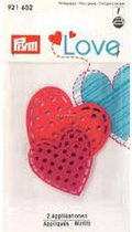 prym love 921602 2 vilten strijk applicatie hartjes