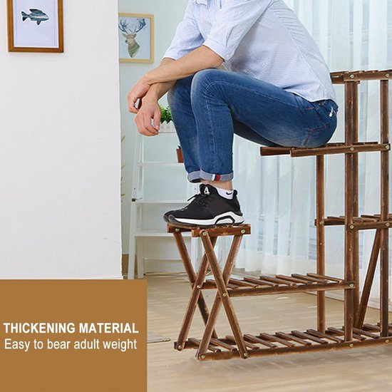 thumbnail: EDA Plantenroller Op Wieltjes - Ø 30 Cm, 5 Multidirectionele Wielen, Draagt Tot 150 Kg - Steenlook Design, Leisteen Grijs