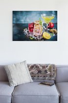 Canvas Schilderijen - Cocktails - 30x20 cm | Wanddecoratie | Fotoprint op Canvas | Canvas Schilderij | Woondecoratie voor Woonkamer, Slaapkamer, Kantoor, Gang