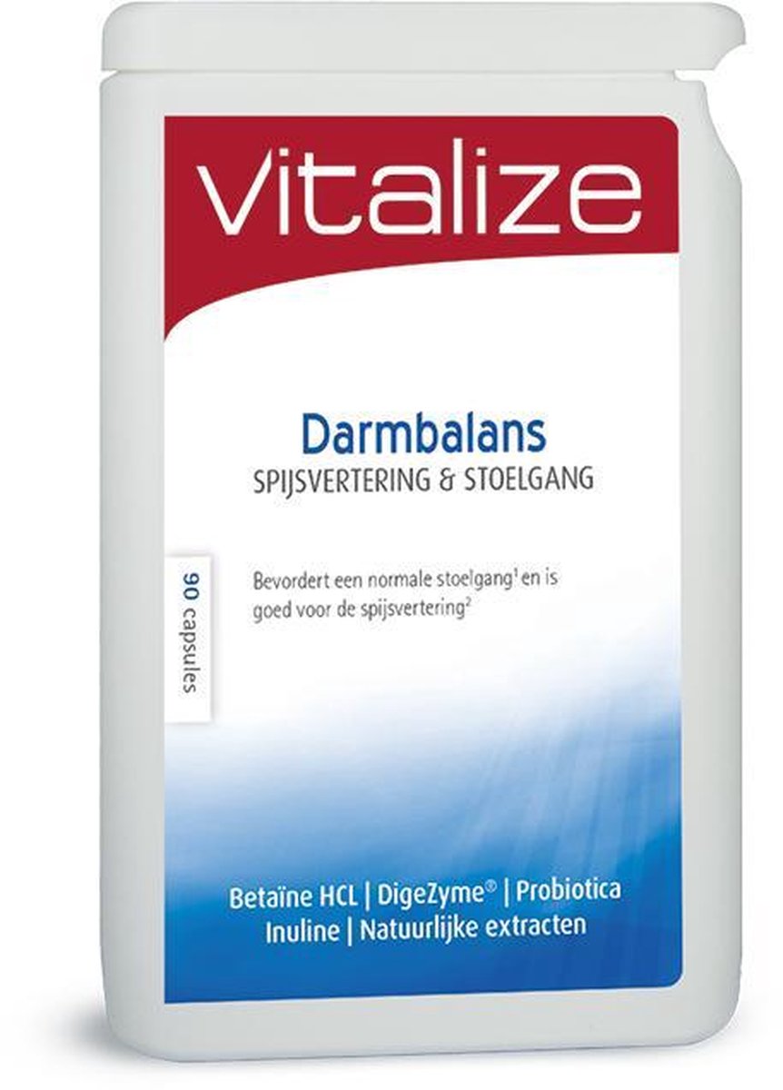Goedkoopste Vitalize Darmbalans Spijsvertering en Stoelgang 90 capsules | Draagt bij aan een goede darmwerking - Artisjokblad en gember is goed voor de spijsvertering