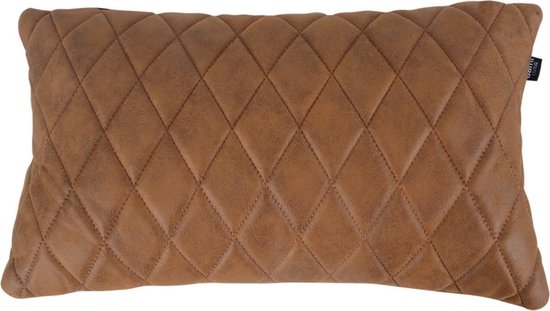 Damiware Coussin de salon Cushy damier Rose rectangle 45x24cm - Couleur du produit : Cognac