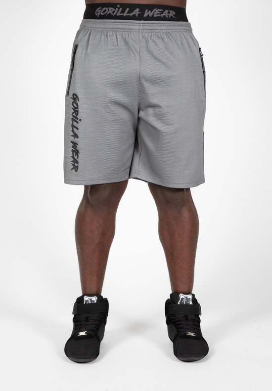 Gorilla Wear Mercury Mesh Shorts - Sportbroek heren - Grijs/Zwart - L/XL