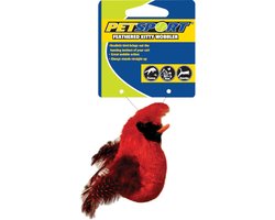Feathered Kitty Wobbler rood Speelgoed voor katten - Kattenspeelgoed - Kattenspeeltjes