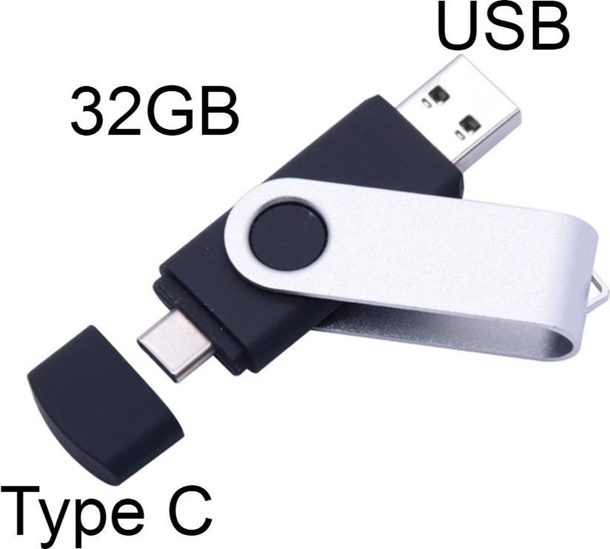 2 Stuks USB-C USB 3.0 Stick - 2 in 1 - Geheugen stick - Flash Drive - 32GB  - Voor USB... | bol.com