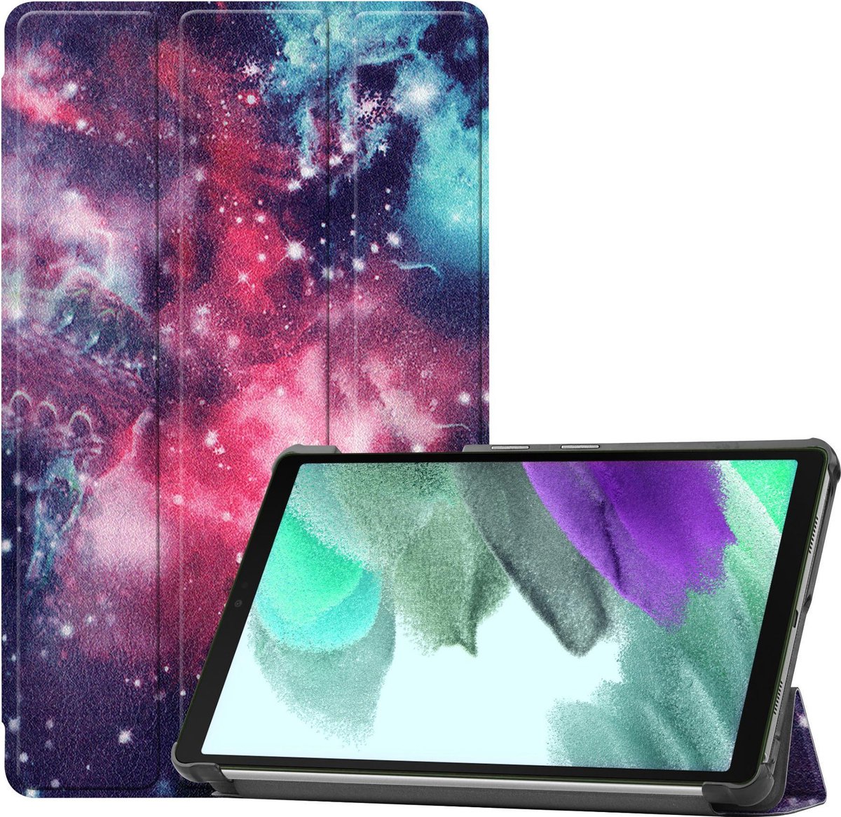 Hoesje Geschikt voor Samsung Galaxy Tab A7 Lite - Dun & Stevig - Trifold Bookcase - Hard Cover - Hardcover Book Case - Tablet Hoes - Galaxy