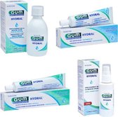 GUM Hydral Voordeelpakket - Tandpasta + Mondspoelmiddel + Droge Mondspray + Bevochtigingsgel
