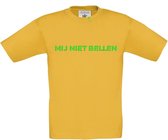 T-shirt voor kinderen met opdruk “Mij niet bellen” | Chateau Meiland | Martien Meiland | Goud geel T-shirt met fluor groen opdruk. | Herojodeals