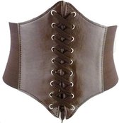 Ceinture corset Steampunk élastique marron