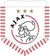 AJAX Banier wit rood wit logo 8x10 cm