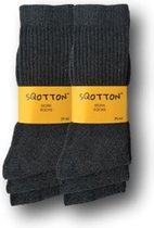 6 paar SQOTTON® Werksokken - Heavy - Antraciet - Maat 39-42