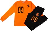 Fun2wear - kleuter/kinder - elftal - voetbal - pyjama - oranje - maat 110/116