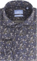 Overhemd flannel bloemen print - Tailored Fit