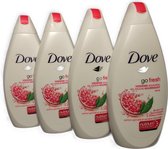 Dove Go Fresh Revive - Shower Gel - Granaatappel en Verbena Citroen - voordeelverpakking 4 x 500 ml