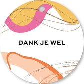 Tallies Cards - kadokaartjes  - bloemenkaartjes - Dank je wel - Abstract - set van 5 kaarten - bedankkaart - bedankt - 100% Duurzaam