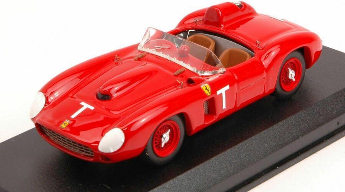 De 1:43 Diecast Modelcar van de Ferrari 290S Spider #T Test Car van de Targa Florio in 1958. De bestuurder was L. Musso. De fabrikant van het schaalmodel is Art-Model. Dit model is alleen online verkrijgbaar