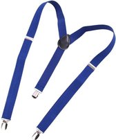 Elastische Bretels met Clip op - Unisex - Blauw