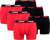 Puma 6-pack heren boxershort Basic - rood/zwart