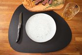 Jay Hill Placemat Leer - Zwart - Organic - 44 x 37 cm