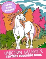 Unicorn Delights Fantasy Coloring Book