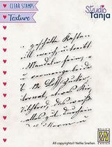 TXCS021 Nellie Snellen Texture clearstamp - textuur stempel schrift - achtergond tekst - klassiek - background writing