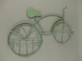 mand - Bloemenhanger fiets groen ijzer -  - 53 cm hoog