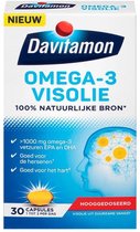 Davitamon Omega 3 Visolie - Hooggedoseerde omega 3 visolie  -  Voedingssupplement - 30 visolie capsules