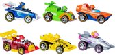 Paw Patrol - Kadoset met 6 gegoten raceauto's - Set met speelgoed racewagentjes en echt werkende wielen