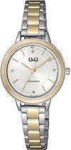 Sportief Q&Q dames horloge goud/zilverkleurig QB89J401