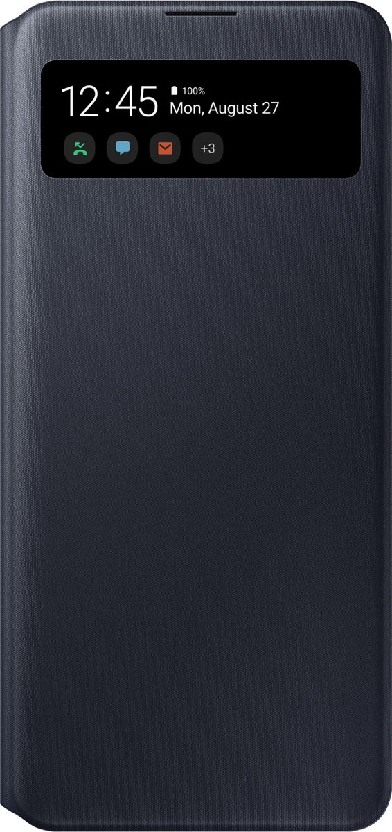 Samsung S View Wallet Hoesje - Samsung A71 - Zwart