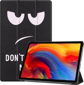 Voor Lenovo Pad Plus 11 2021 Gekleurd Tekenpatroon Horizontale Flip Lederen Case met Slaapfunctie & Drie-opvouwbare Houder (Grote Ogen)