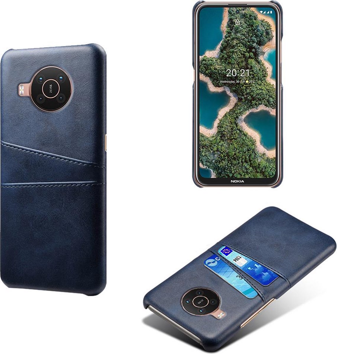 Hybride Back Cover met Opbergvakjes voor Nokia X20 / X10 _ Blauw