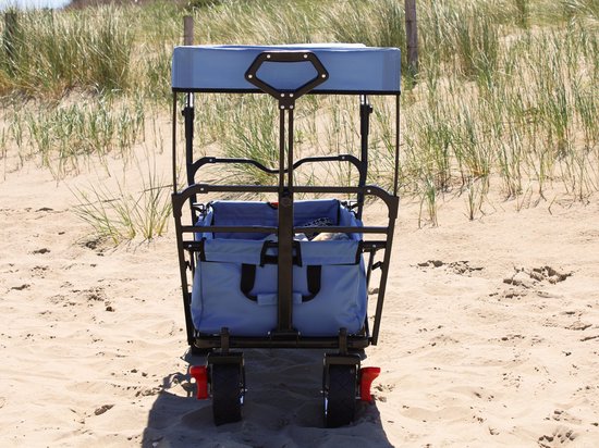 AXI AB210 Opvouwbare Bolderwagen in Blauw - Bolderkar met dak, tas, rem en duwstang - Max. 80kg - Metaal van Axi — afbeelding 5