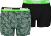 PUMA Camo Aop 2P Jongens Onderbroek - Green Combo - Maat 146-152