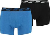 PUMA YD MINI STRIPE BOXER 2P Mannen Onderbroek - blue combo - Maat XL