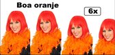 6x Boa oranje 180 cm - EK Holland Nederland voetbal sport festival National wij zijn oranje