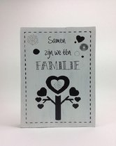 Tekstbord 30x40 cm rand Familie