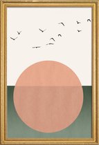 JUNIQE - Poster met houten lijst Free Souls -13x18 /Kleurrijk