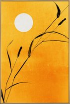 JUNIQE - Poster met kunststof lijst Sunny Side -20x30 /Geel & Oranje