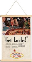 JUNIQE - Posterhanger Get Lucky! Daft Punk -30x45 /Ivoor