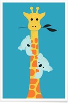 JUNIQE - Poster I'll Be Your Tree -13x18 /Blauw & Geel