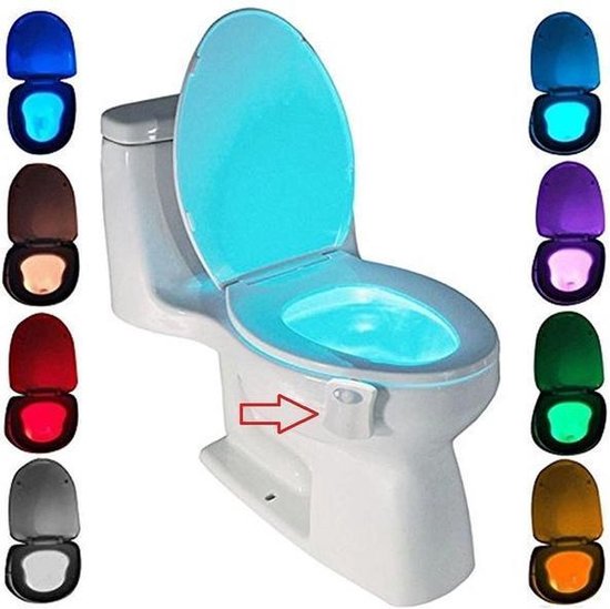 Toilet Nachtlampje Met Bewegingssensor - 8 Kleuren LED Verlichting Voor In Het Toilet