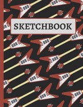 Sketchbook: Electric Guitar Sketchbook for Kids to Practice Drawing & Doodling