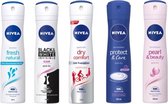 Nivea Deodorant Collectie - Voordeelverpakking - 5x150ml